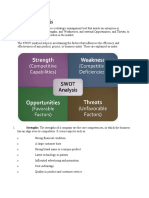 SWOT Analysis: Definition: SWOT Analysis Is A Strategic Management Tool That Assists An Enterprise in