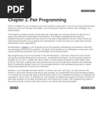 Chapter 2. Pair Programming