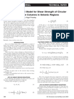 97-S42 - Improved Analytical Model For Shear Strength of Circular Reinforced Concrete Columns in Seismic Regions