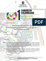 Carta de Invitación 1er Congreso Colombiano de Educadores en Ciencias Sociales UPTC