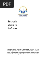 Introdu Ction To Softwar E: Computer-Aided Software Engineering (CASE) Is The