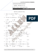 Digital Classroom: Advance Worksheet (Cbse - Phase-I & Ii) (Objective) & (Subjective)