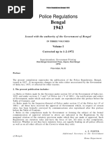 Police Regulations, Bengal (PRB) 1943 PDF