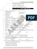 Digital Classroom: Advance Worksheet (Icse - Phase-I & Ii) (Objective) & (Subjective)