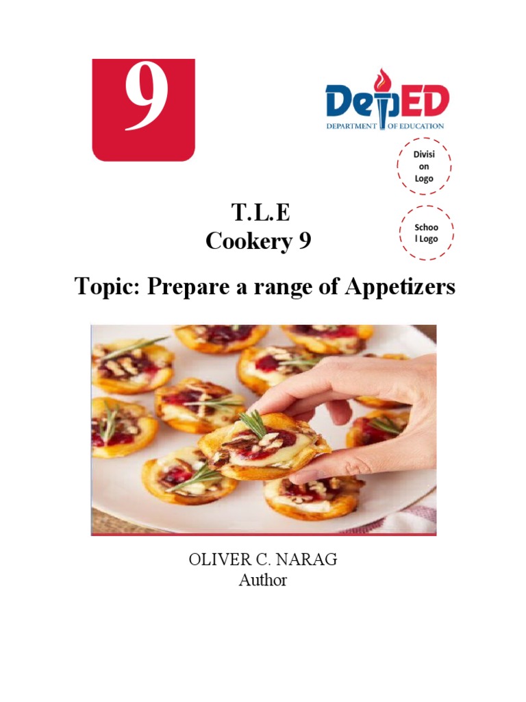 Q1week4lo2 1prepare A Range Of Appetizers Pdf Hors D Oeuvre Foods