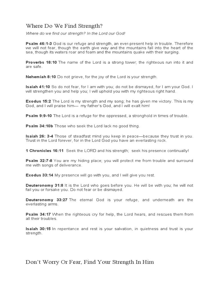 Finding Strength in Faith and Scripture | PDF | Grace In Christianity | God