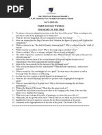 Shri Vile Parle Kelavani Mandal's C.N.M. School & N.D. Parekh Pre-Primary School STD X (2019-20) English Literature Worksheet The Heart of The Tree