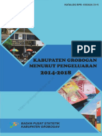 Produk Domestik Regional Bruto Kabupaten Grobogan Menurut Pengeluaran 2014 - 2018 PDF