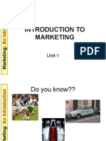 Introduction To Marketing: Unit-1