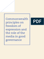 Commonwealth Principles On Freedom of Expression and The Role of The Media in Good Governance