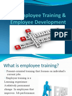 What is employee training and development