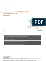 Scheme of Work: Cambridge IGCSE / Cambridge IGCSE (9-1) Mathematics 0580 / 0980