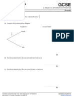 Probability Trees Practice GCSE Questions