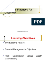 Corporate Finance: An: Financial Management: An Overview 1