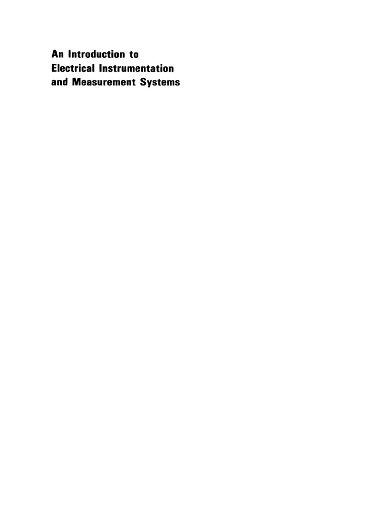 An Introduction To Electrical Instrumentation and Measurement Systems ...