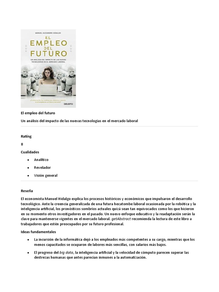 El Empleo Del Futuro Outsourcing Automatizacion