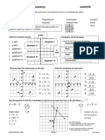 Intro To Coordinates Answers PDF