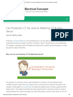 Can Protection CT Be Used As Metering CT & Vice Versa - Electrical Concepts