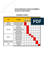 Ejemplo de Cronograma de Actividades