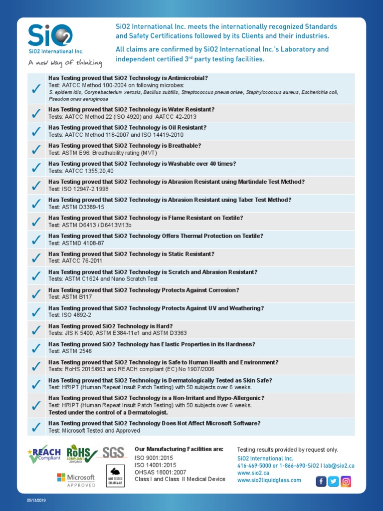 SiO2 Testing Results May 20 2019 FNL | Download Free PDF ...