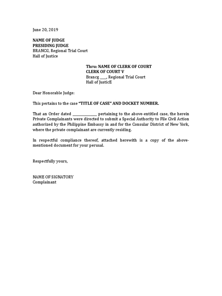 Sample manifestation letter pdf