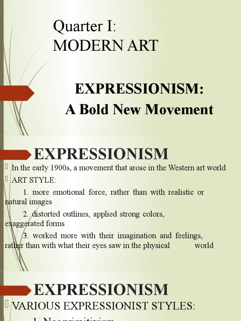 Arts 1stGP - Expressionism | PDF | Expressionism | Surrealism