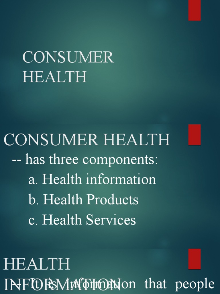 Understanding Consumer Health Components | PDF