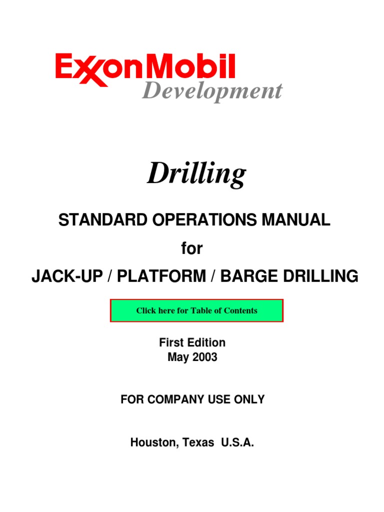 ExxonMobil Drilling Operations Manual | PDF | Drilling Rig | Casing ...