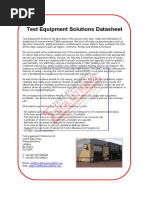 Test Equipment Solutions Datasheet