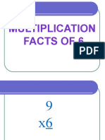 Multiplication Facts of 6