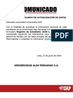 Comunicado Actualización de Datos PDF