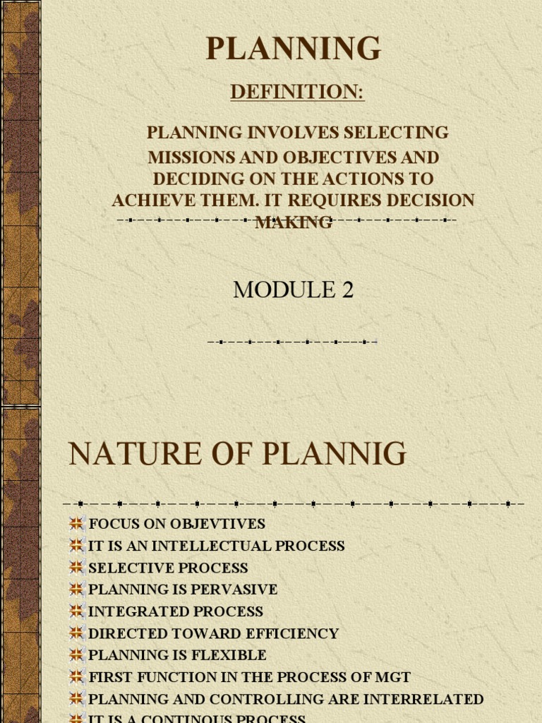 Effective Planning and Decision Making | PDF | Strategic Management ...
