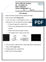 Grade 3 (2020-21) Nouns Worksheet 1