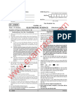 Electronic Science: Test Booklet No