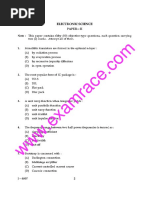 CBSE UGC NET Electronic Science Paper 2 June 2007