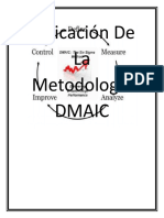 Aplicación de La Metodologia Dmaic