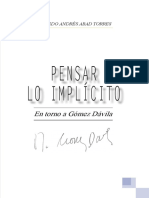 Pensar lo implícito en torno a Gómez Dávila - Alfredo Abad