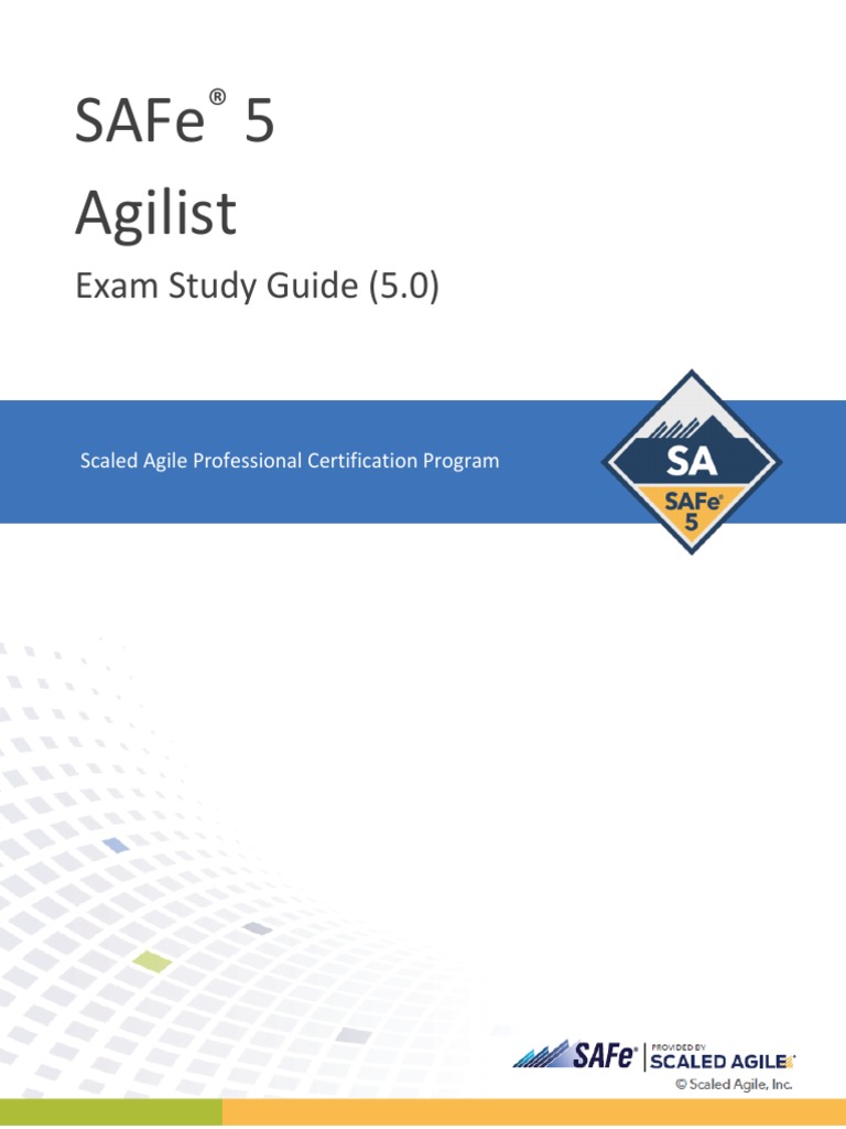 SAFe 5 Agilist Exam Study Guide (5.0) PDF PDF Competence (Human