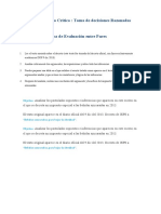 Pensamiento Crítico Toma de Decisiones Razonadas Práctica de Evaluación Entre Pares