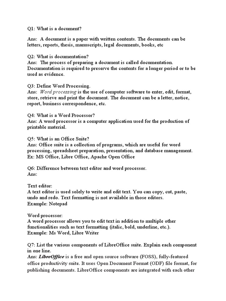 Libreoffice Is A Free and Open Source Software (Foss), FullyFeatured PDF