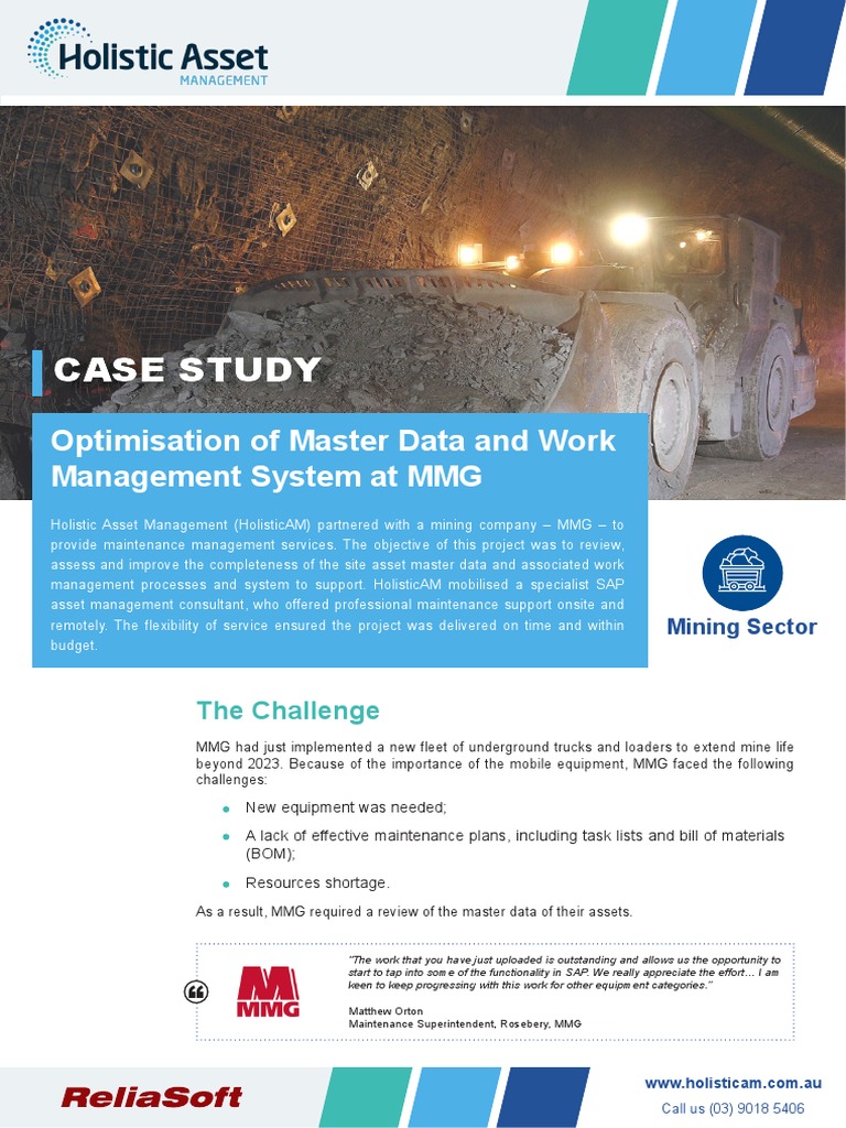 MMG Rosebery MD-brochure | PDF | Reliability Engineering | Asset Management