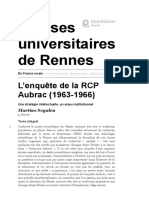 En France Rurale - L’Enquête de La RCP Aubrac (1963-1966) - Presses Universitaires de Rennes