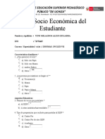 Ficha Socio Económica Del Estudiante 2020 YENY ALEJO INGLES VII