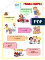Possessive Adjectives Classroom Posters Picture Dictionaries