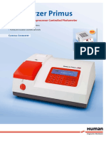 Humalyzer Primus: Semi-Automatic Microprocessor Controlled Photometer