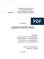 Actividad #03. Diferentes Formas de Emprendimiento y Su Marco Legal en Venezuela.