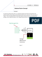 Antenna Factor Concept: Figure 1. Note, The Antenna Factor Varies With Frequency, That Is For The Same Presented Field
