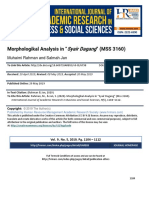 Morphologikal Analysis in " " (MSS 3160) : Syair Dagang