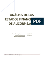 Análisis de Los Estados Financieros de Alicorp S