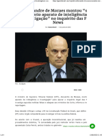 Alexandre de Moraes montou “seu próprio aparato de inteligência e investigação” no inquérito das Fake News